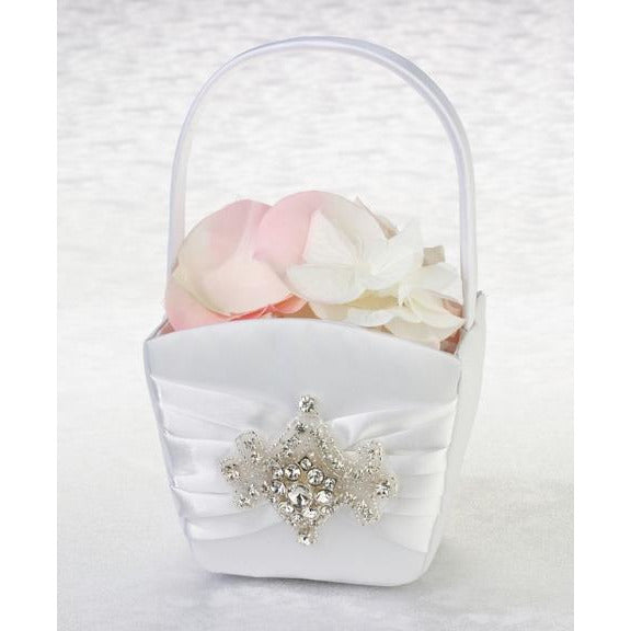 Jeweled Motif Flower Basket - Wedding Collectibles