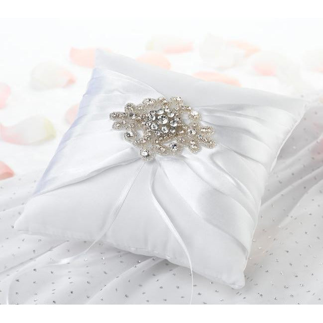 Jeweled Motif Ring Pillow - Wedding Collectibles