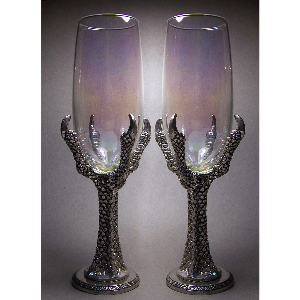Dragon Claw Wedding Toasting Glasses Set (2 Glasses) - Wedding Collectibles