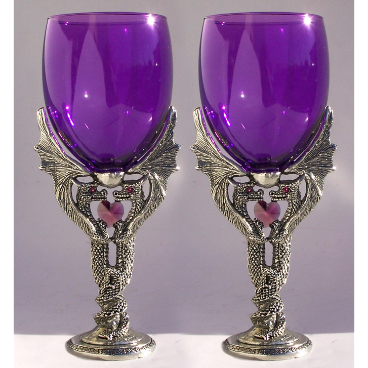 Dragon Passion Wine Wedding Toasting Glasses Set (2 Glasses) - Wedding Collectibles