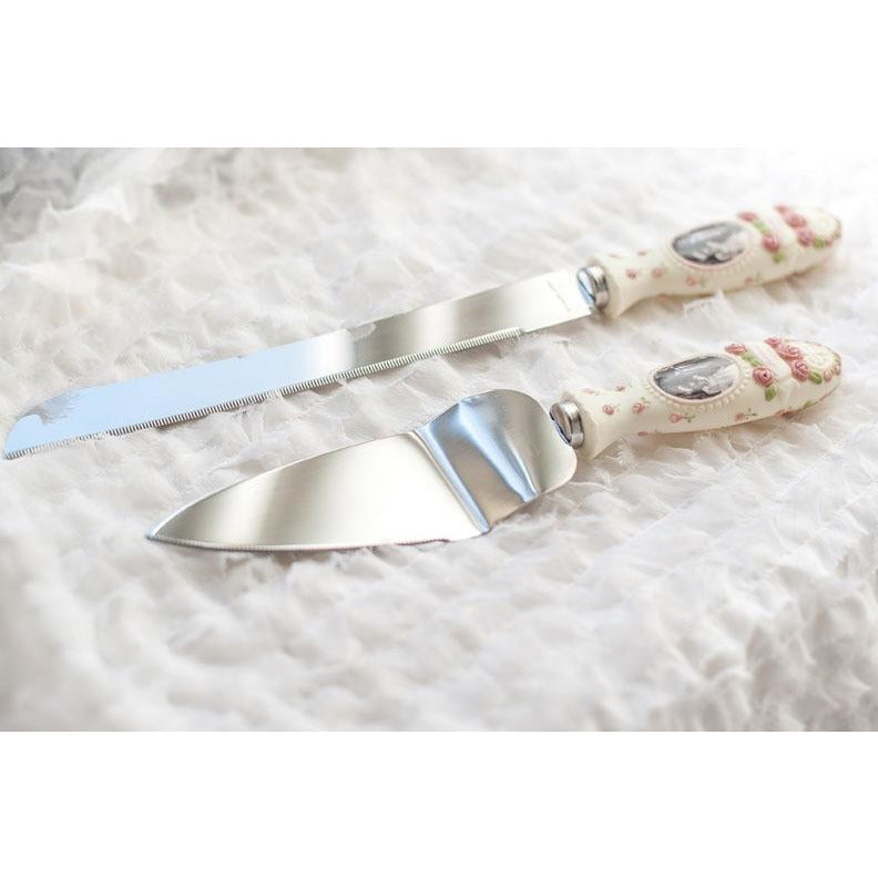 Kim Anderson Pretty as a Picture ® Wedding Cake Server Set - Wedding Collectibles