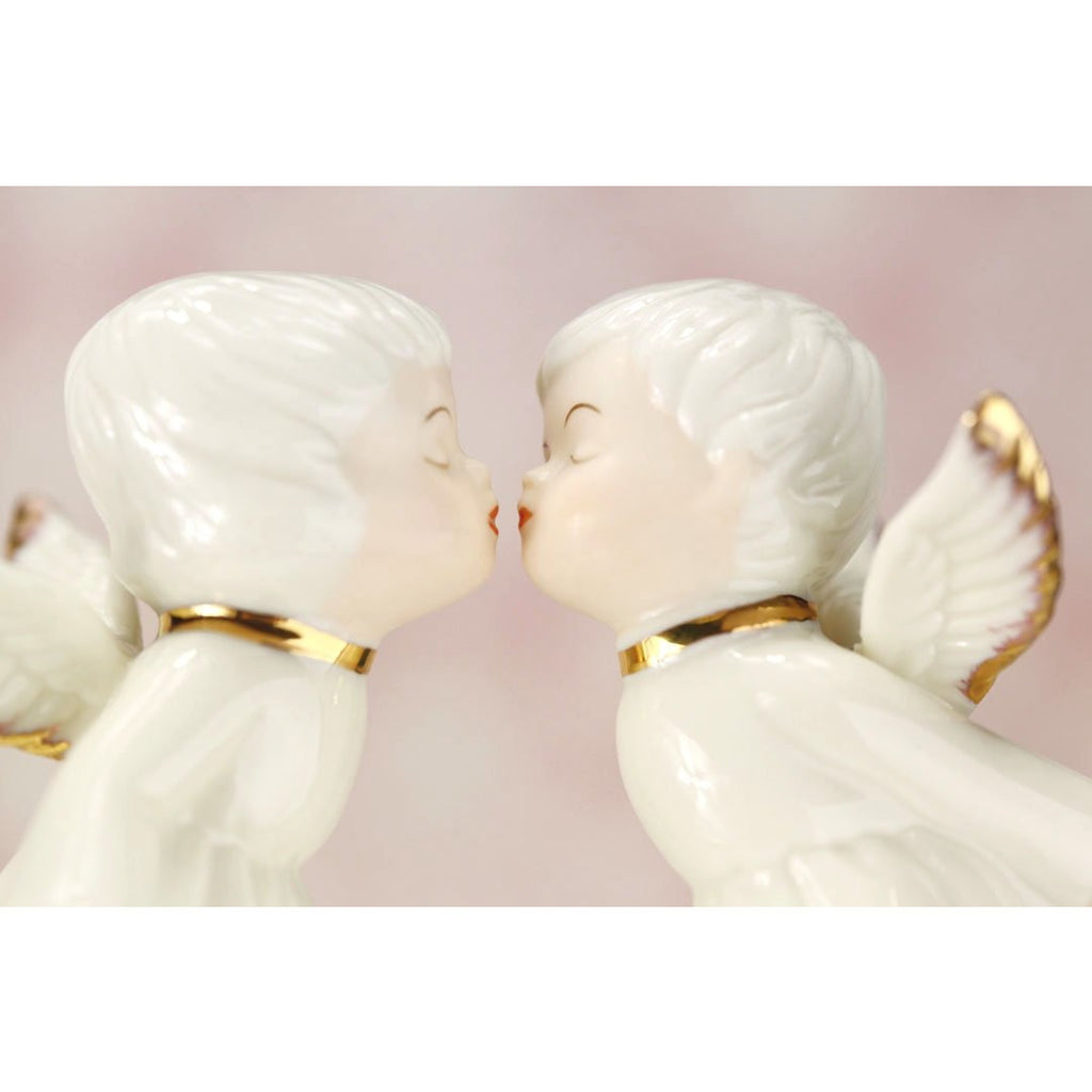 Kissing Cherub Angels Wedding Cake Topper - Wedding Collectibles