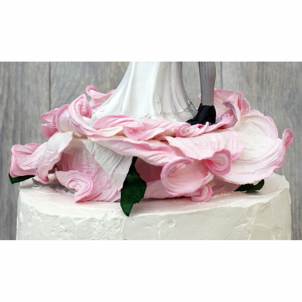 Lasso of Love Pink Rose Blossom Western Wedding Cake Topper - Wedding Collectibles