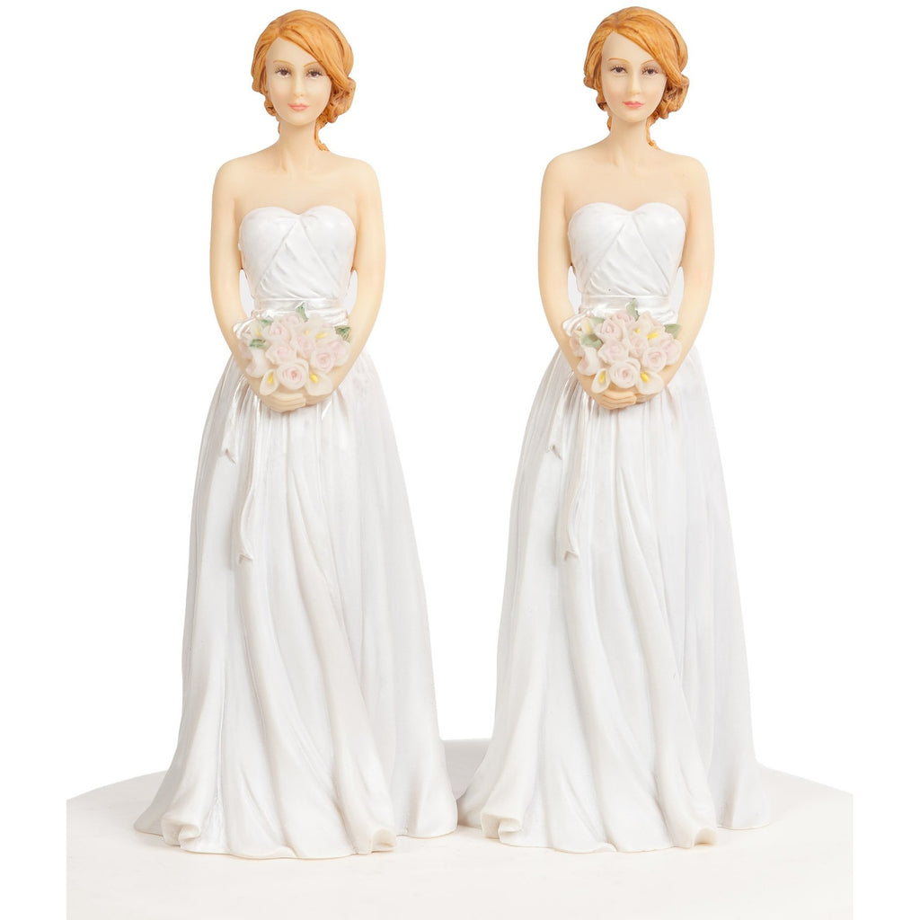 Lesbian Caucasian Wedding Cake Topper - Wedding Collectibles