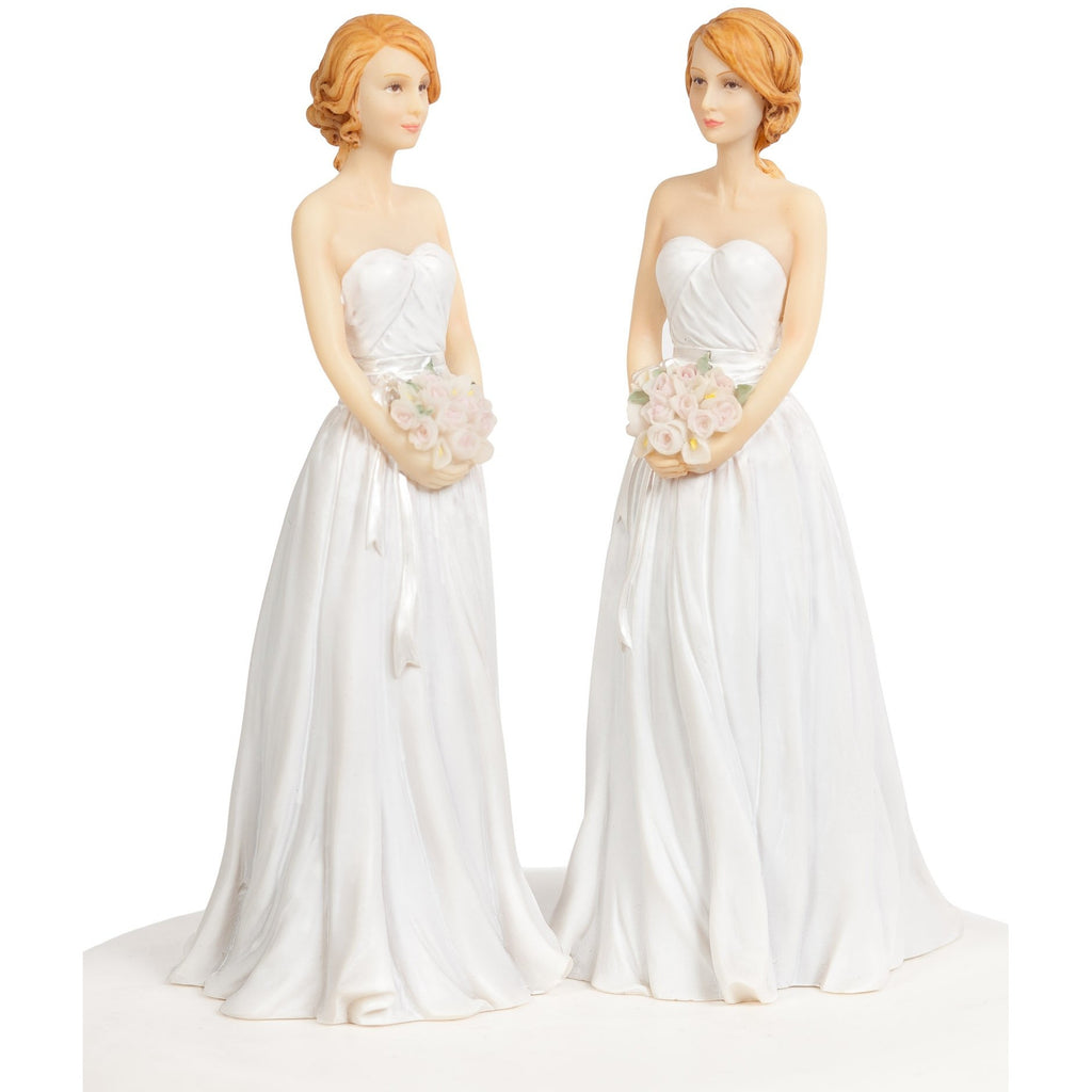 Lesbian Caucasian Wedding Cake Topper - Wedding Collectibles