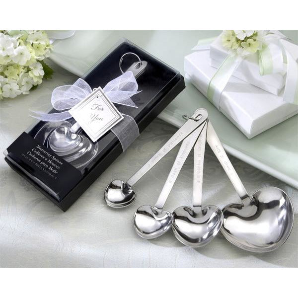"Love Beyond Measure"  Heart Measuring Spoons in Gift Box - Wedding Collectibles