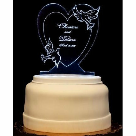 Loving Doves Light-Up Wedding Cake Topper - Wedding Collectibles