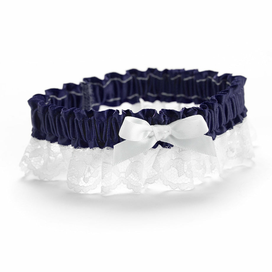 Midnight Ribbon & Lace Garter - Wedding Collectibles Midnight Ribbon & Lace Garter - Wedding Collectibles