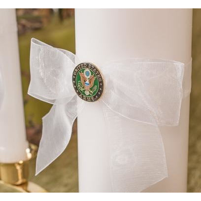 Military Wedding Unity Candle and Taper Set - Air Force - Navy - Army - Marines - Wedding Collectibles