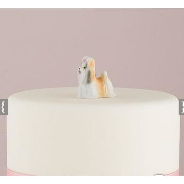 Miniature Shih Tzu Dog Figurines - Wedding Collectibles
