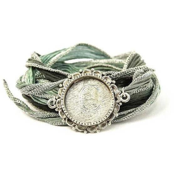 Monogram Orante Jewelry, Silk Wrap Bracelet - Wedding Collectibles