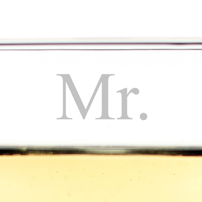 Mr. & Mr. Champagne Coupe Toasting Flutes - Wedding Collectibles