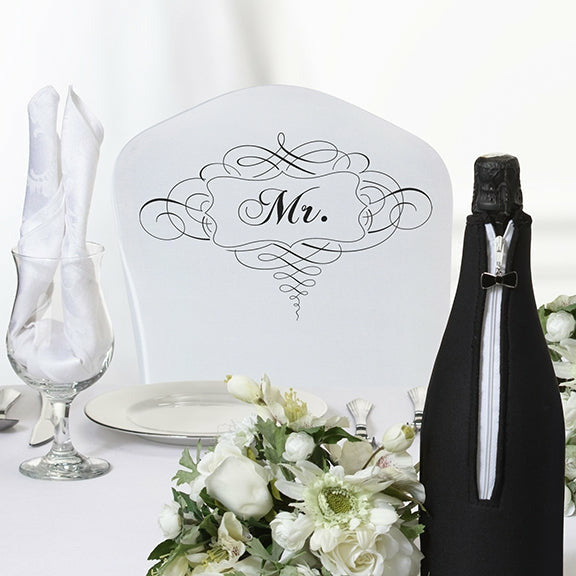 Mr. Chair Cover White - Wedding Collectibles