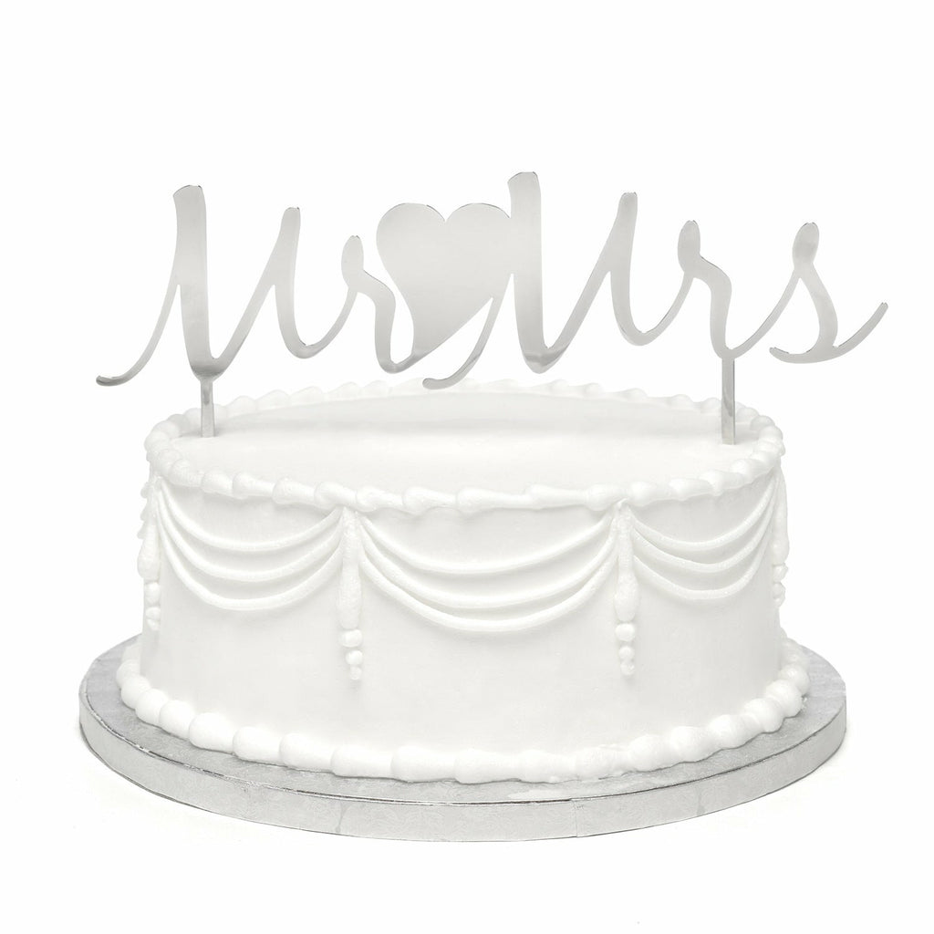 Mr. and Mrs. Metal Cake Pick - Wedding Collectibles