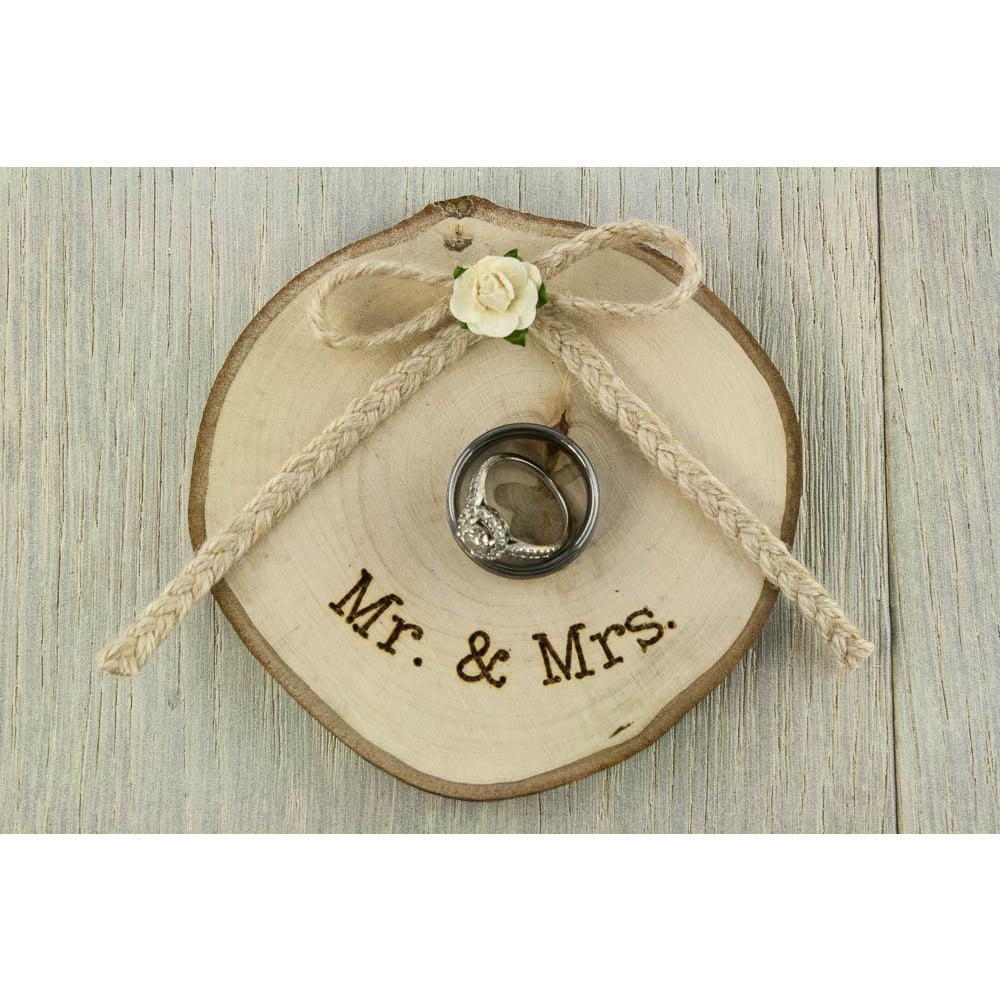 Rustic Wooden Wedding Ring Bearer Pillow - Wedding Collectibles