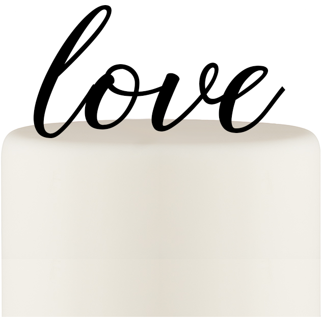 LOVE Cake Topper Custom Design - Wedding Collectibles