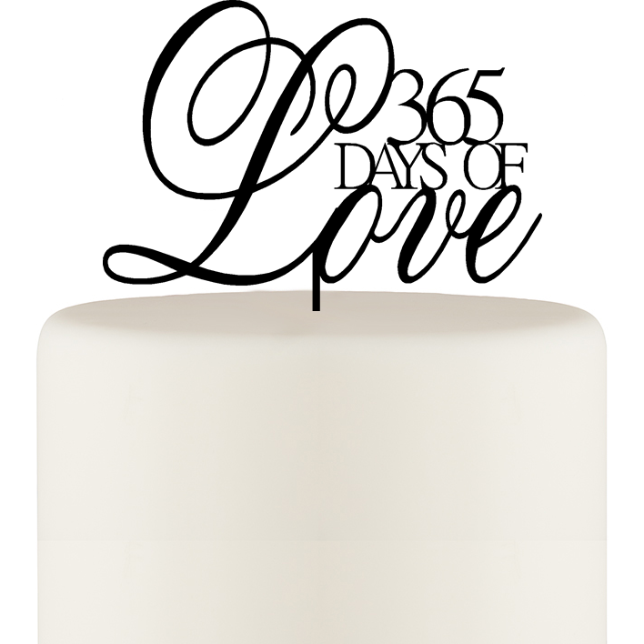 365 Days of Love First Anniversary Cake Topper - Wedding Collectibles