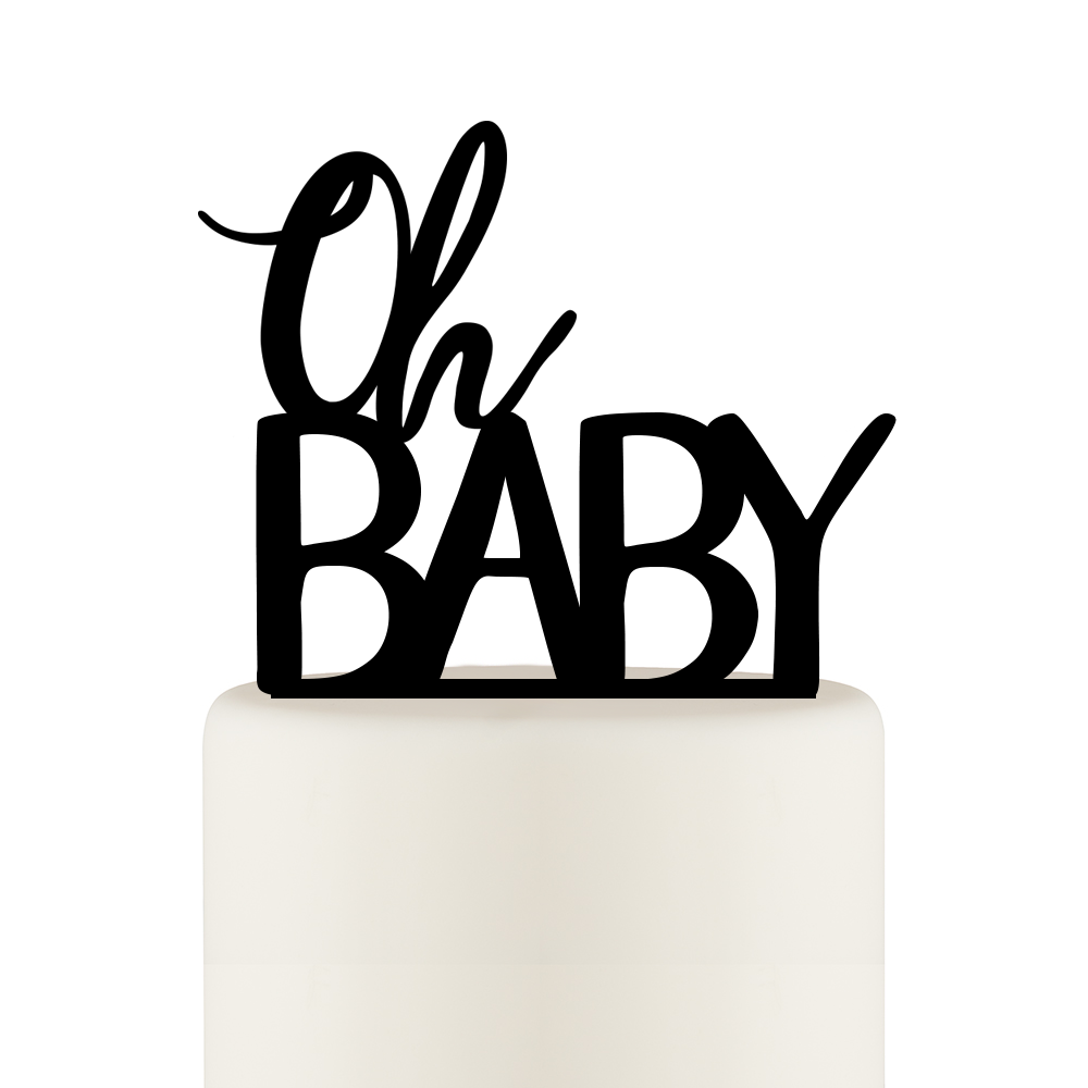 Oh Baby Baby Shower Cake Topper - Gender Reveal Cake Topper - Wedding Collectibles