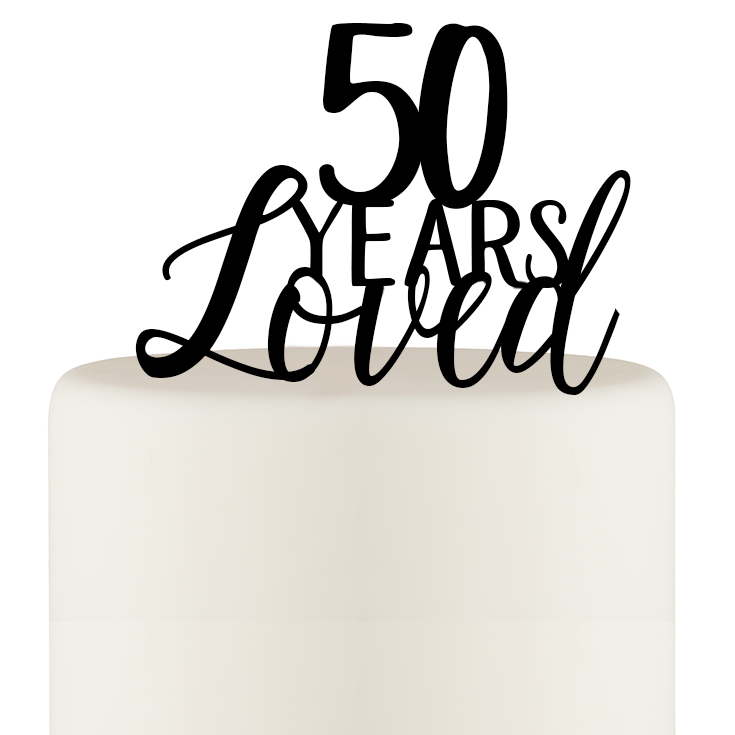 50 Years of Love Cake Topper - 50th Anniversary Cake Topper - Wedding Collectibles