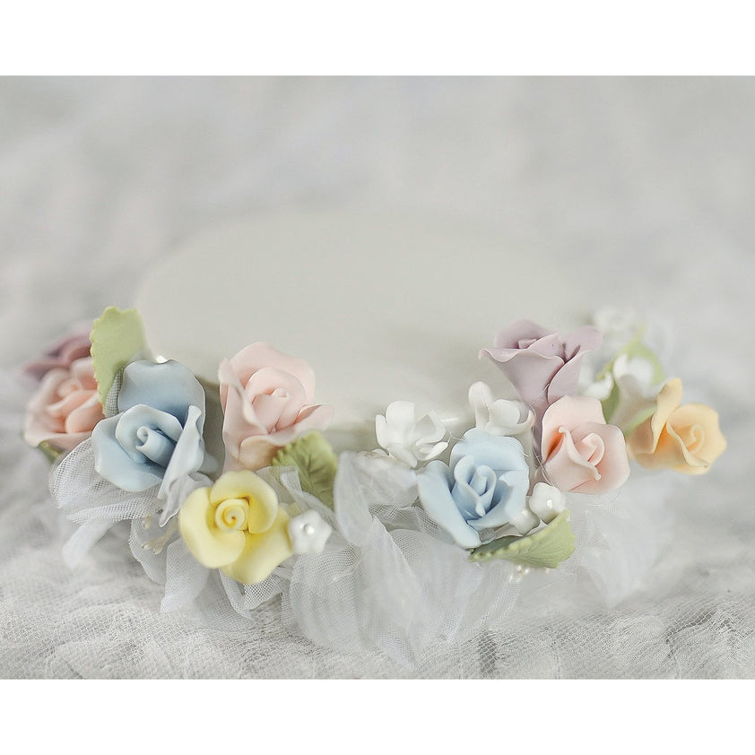 Pastel Rose DIY Cake Topper Base - Wedding Collectibles