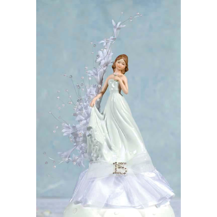 Pearl Arch Porcelain Quinceanera Cake Topper - Wedding Collectibles