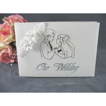 Pearl Flower Wedding Guestbook - Wedding Collectibles