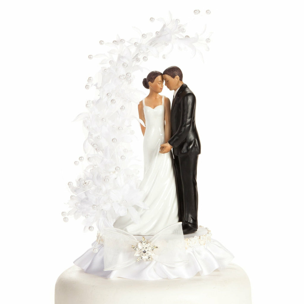 Pearl Side Arch African American Cake Topper - Wedding Collectibles