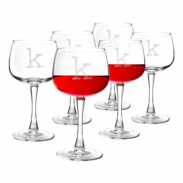 Personalized 13 oz. Red Wine Glasses (Set of 6) - Wedding Collectibles