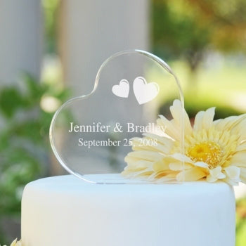 Clear Acrylic Heart Cake Topper: 7.5 inches – Something Ivy