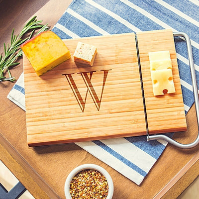 Personalized Bamboo Cheese Slicer - Wedding Collectibles