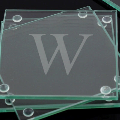 Personalized Glass Coasters (Set of 4) - Wedding Collectibles