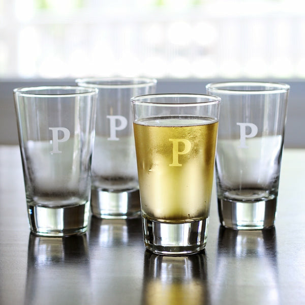Personalized Glass Tumblers (Set of 4) - Wedding Collectibles