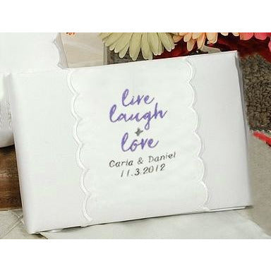 Personalized Live, Laugh & Love Wedding Guestbook - Wedding Collectibles