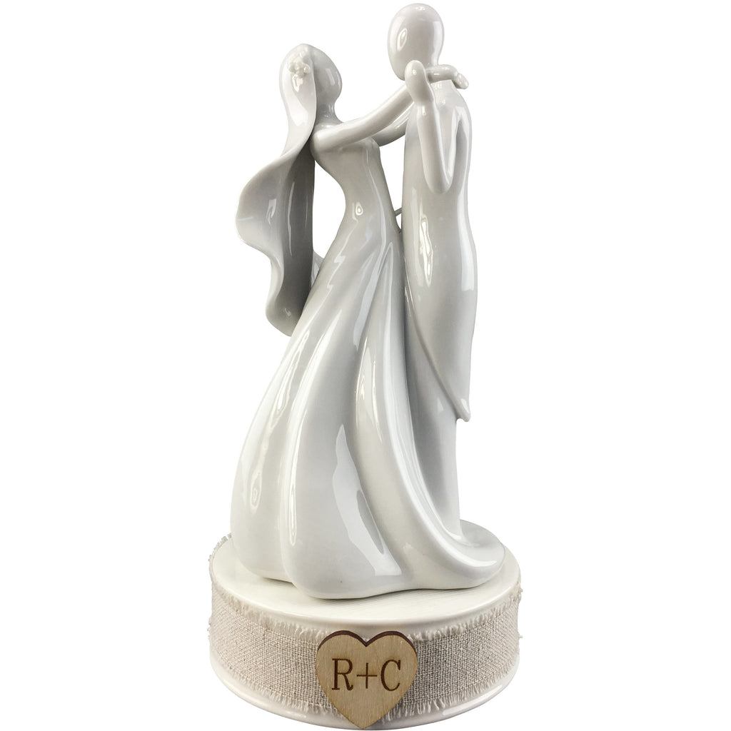 Personalized Rustic Stylized Dancing Wedding Cake Topper - Wedding Collectibles