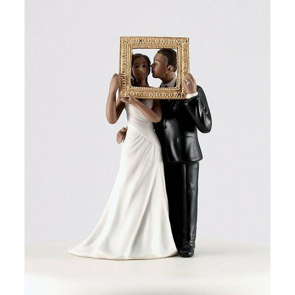 "Picture Perfect" Couple Figurine- Dark Skin Tone - Wedding Collectibles