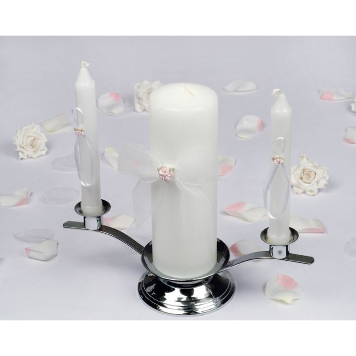 Porcelain Rose Bouquet Wedding Unity Candle Set - Wedding Collectibles