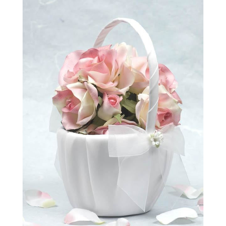 Porcelain Stephanotis Bouquet Wedding Flowergirl Basket - Wedding Collectibles