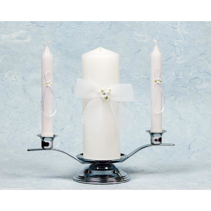 Porcelain Stephanotis Bouquet Wedding Unity Candle Set - Wedding Collectibles