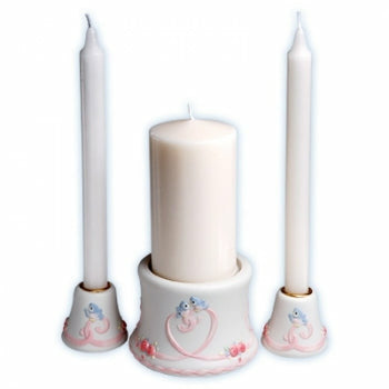 Precious Moments ® "Bluebirds of Happiness" Wedding Unity and Tapers Candleholder - Wedding Collectibles