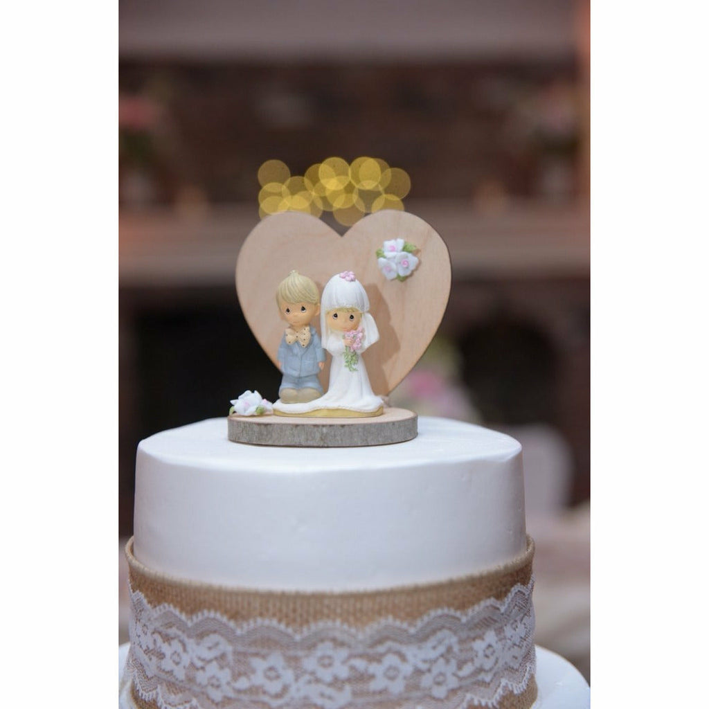 Precious Moments Rustic Wedding Cake Topper - Wedding Collectibles