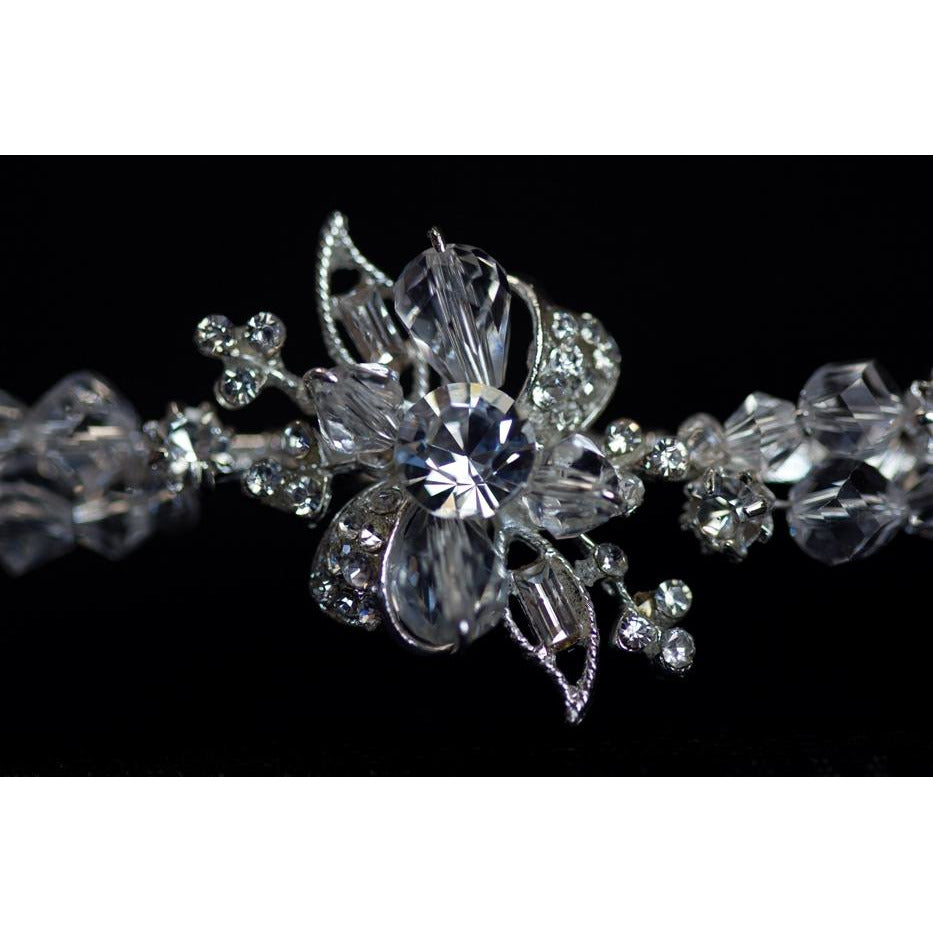 Rhinestone Flower Tiara - Wedding Collectibles