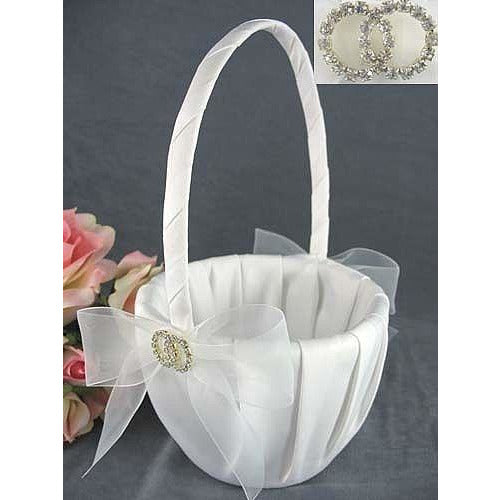 Rhinestone Rings Wedding Flowergirl Basket - Wedding Collectibles