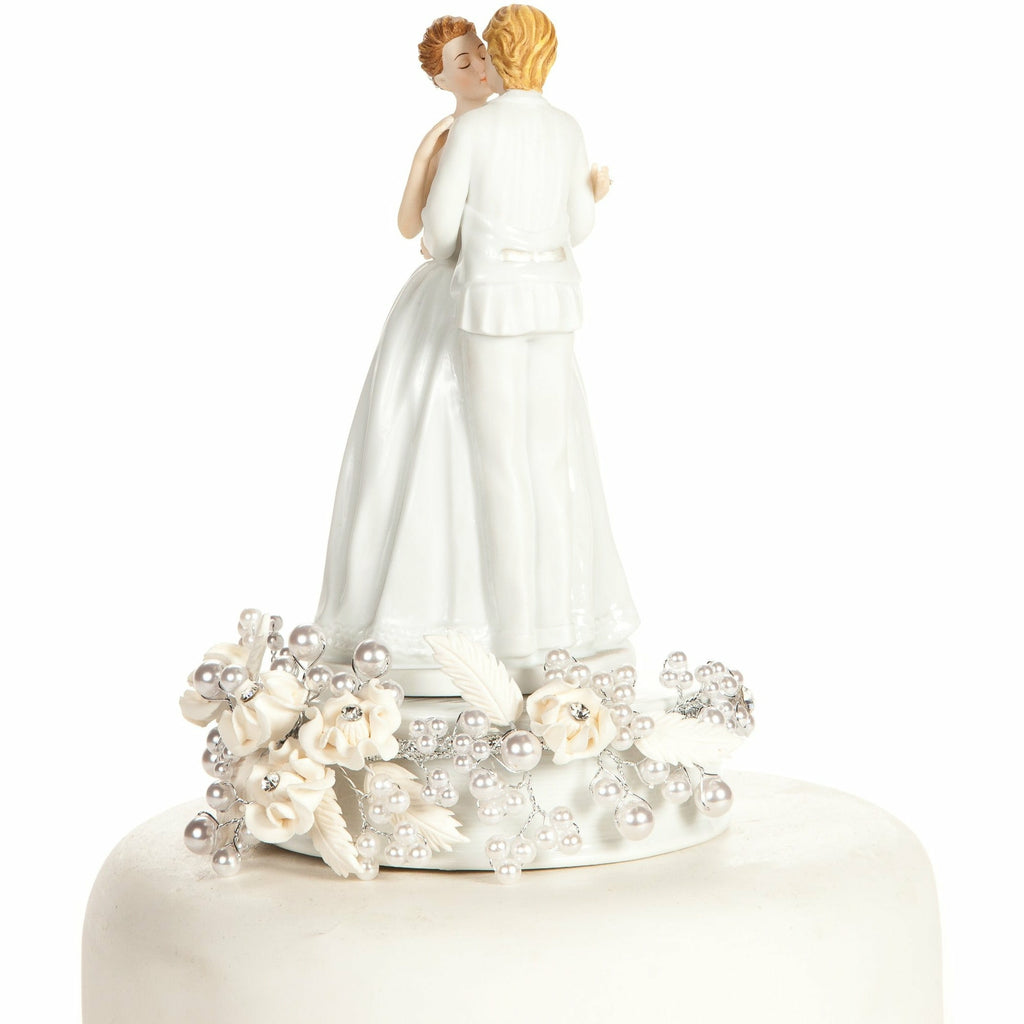 Romance Gay Lesbian Rose Pearl Wedding Cake Topper - Wedding Collectibles