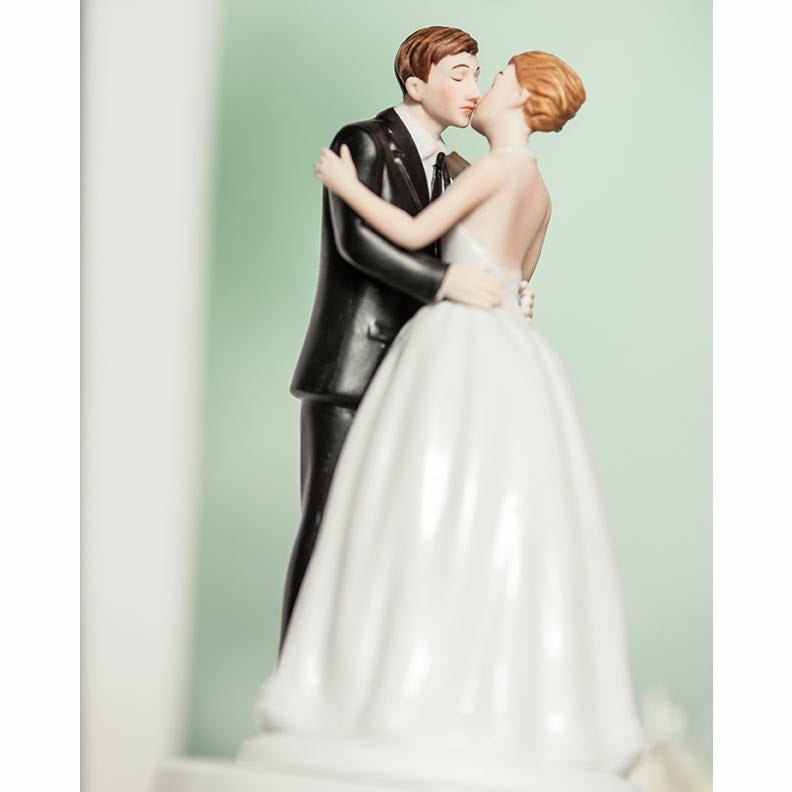 "Romance" Kissing Couple Wedding Cake Topper - Wedding Collectibles