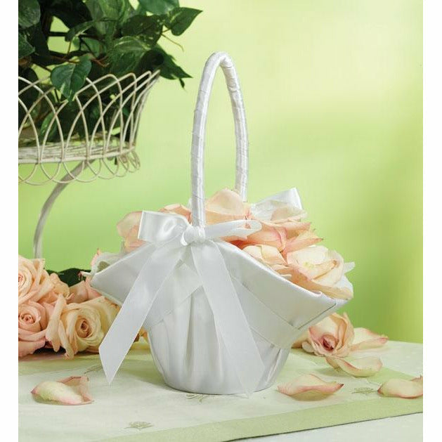 Satin Flower Basket - Wedding Collectibles