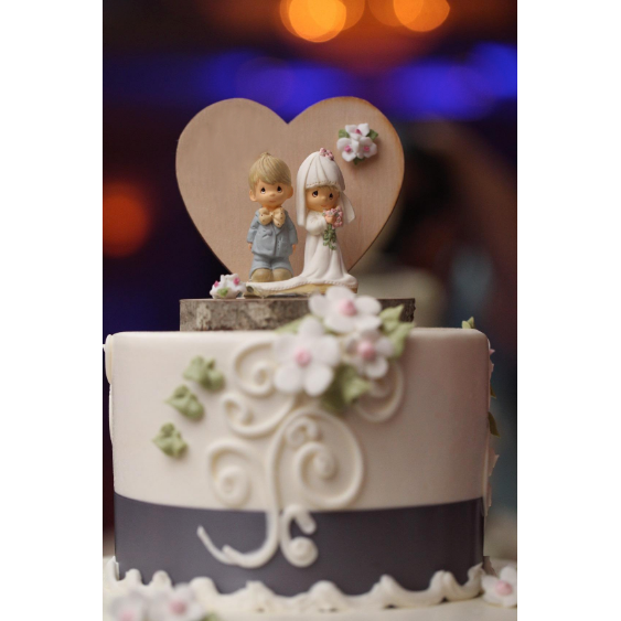 Precious Moments Rustic Wedding Cake Topper - Wedding Collectibles