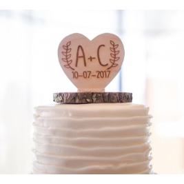 Personalized Rustic Cake Topper - Wedding Collectibles