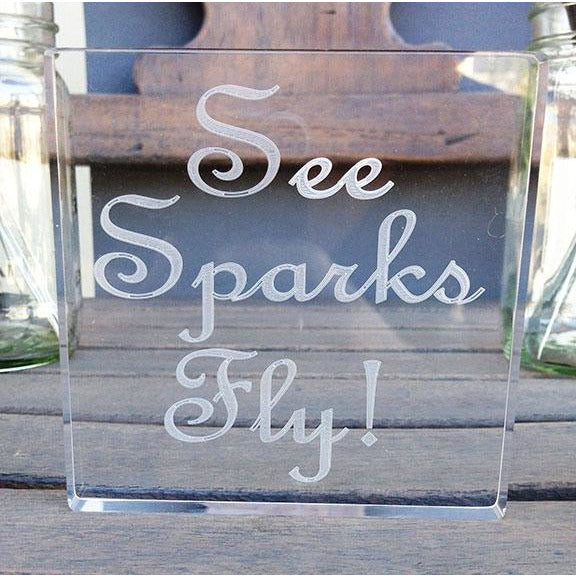 See Sparks Fly Sparkler Send Off Sign - Wedding Collectibles
