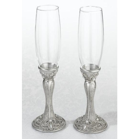 Jeweled Toasting Glasses - Wedding Collectibles