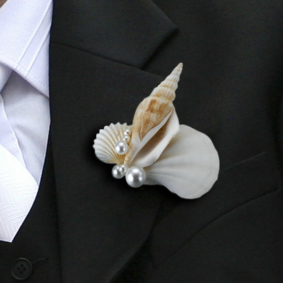 Shell Boutonniere - Wedding Collectibles